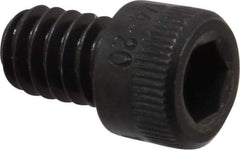 Made in USA - 1/4-20 UNC Hex Socket Drive, Socket Cap Screw - Alloy Steel, Black Oxide Finish, Fully Threaded, 3/8" Length Under Head - Americas Industrial Supply