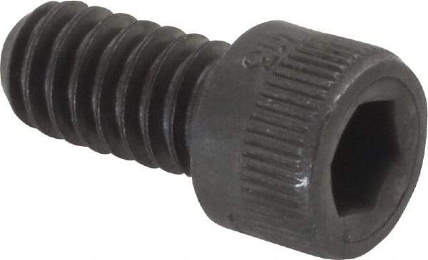 Made in USA - 1/4-20 UNC Hex Socket Drive, Socket Cap Screw - Alloy Steel, Black Oxide Finish, Fully Threaded, 1/2" Length Under Head - Americas Industrial Supply