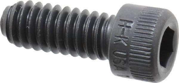 Made in USA - 1/4-20 UNC Hex Socket Drive, Socket Cap Screw - Alloy Steel, Black Oxide Finish, Fully Threaded, 5/8" Length Under Head - Americas Industrial Supply