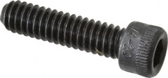 Made in USA - 1/4-20 UNC Hex Socket Drive, Socket Cap Screw - Alloy Steel, Black Oxide Finish, Fully Threaded, 1" Length Under Head - Americas Industrial Supply