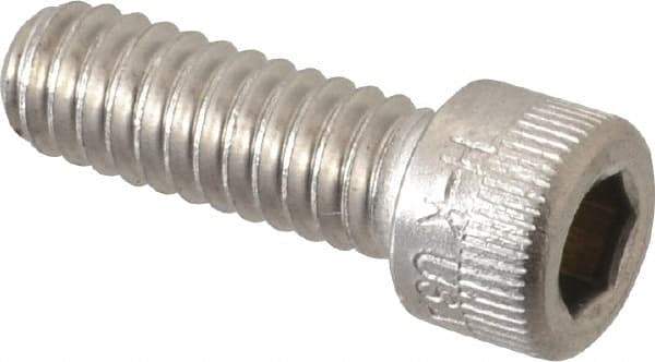 Holo-Krome - 1/4-20 UNC Hex Socket Drive, Socket Cap Screw - Grade 18-8 Stainless Steel, Passivated Finish, Fully Threaded, 3/4" Length Under Head - Americas Industrial Supply