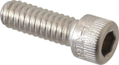 Holo-Krome - 1/4-20 UNC Hex Socket Drive, Socket Cap Screw - Grade 18-8 Stainless Steel, Passivated Finish, Fully Threaded, 3/4" Length Under Head - Americas Industrial Supply