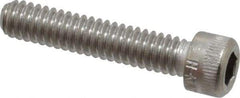 Holo-Krome - 1/4-20 UNC Hex Socket Drive, Socket Cap Screw - Grade 18-8 Stainless Steel, Passivated Finish, Fully Threaded, 1-1/4" Length Under Head - Americas Industrial Supply
