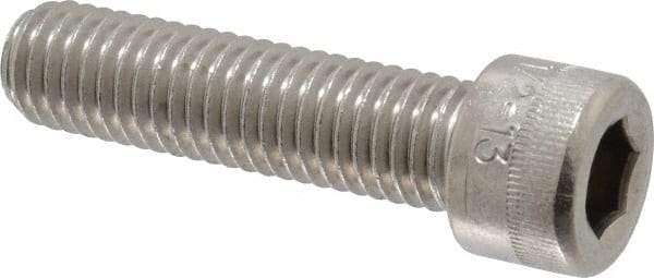 Holo-Krome - 1/2-13 UNC Hex Socket Drive, Socket Cap Screw - Grade 18-8 Stainless Steel, Passivated Finish, Fully Threaded, 2" Length Under Head - Americas Industrial Supply