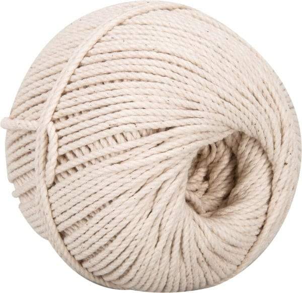Made in USA - 0.08 Inch Diameter, Seine Cable Cord Twine - 61 Lbs. Breaking Strength, White, 470 Ft. per Lb. - Americas Industrial Supply