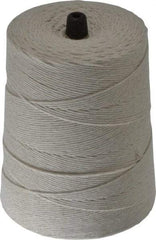 Made in USA - 0.62 Inch Diameter, 12 Ply, Cotton Twine Spool - 30 Lbs. Breaking Strength, White, 1,680 Ft. per Lb. - Americas Industrial Supply