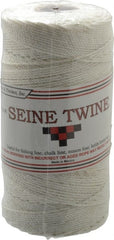 0.058 Inch Diameter, Seine Twine Spool 180 Lbs. Breaking Strength, White, 1,100 Ft. per Lb.