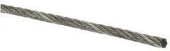 Lift-All - 1/16" Diam, Aircraft Cable Wire - 480 Lb Breaking Strength, 7 x 7 Strand Core - Americas Industrial Supply