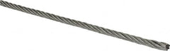 Lift-All - 5/32 Inch Diameter Aircraft Cable Wire - 2,800 Lbs. Breaking Strength, 7 x 19 Strand Core - Americas Industrial Supply