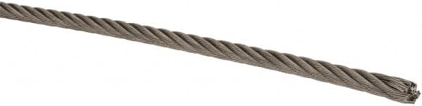 Lift-All - 3/16" Diam, Stainless Steel Wire Rope - 2,900 Lb Breaking Strength, Material Grade 316, 7 x 19 Strand Core - Americas Industrial Supply