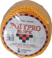 Value Collection - 100' Max Length Polypropylene Coilettes - 3/8" Diam, 2,240 Lb Capacity - Americas Industrial Supply