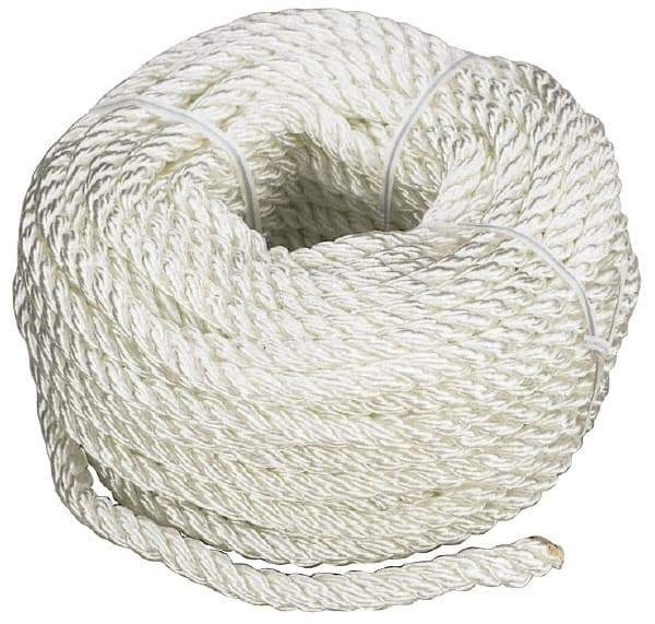 Value Collection - 100' Max Length Nylon Twisted Rope - 3/8" Diam, 278 Lb Capacity - Americas Industrial Supply