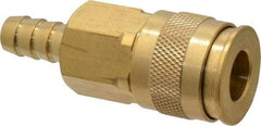 Value Collection - Hose Barb Universal Pneumatic Hose Coupler - Brass, 1/4" Body Diam, 3/8" Hose ID - Americas Industrial Supply