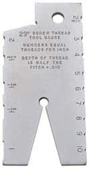 SPI - Steel Acme Thread Screw Checker - 10 Thread per Inch, 29° (Included Angle) Thread Angle - Americas Industrial Supply