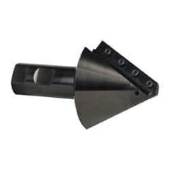 Cutting Tool Technologies - 60° Included Angle, 2.84" Max Cut Diam, 2.84mm Body Diam, 1" Shank Diam, Indexable Countersink - 2.01" LOC, 8 Square Inserts, SNMG 322 Insert Style, Negative Rake, Series NLC - Americas Industrial Supply