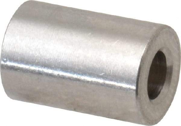 Electro Hardware - 0.116" ID x 1/4" OD, #4 Screw, Grade 18-8 & 303 Stainless Steel Female Unthreaded Circuit Board Spacer - Round Body, Uncoated, 3/8" OAL - Americas Industrial Supply