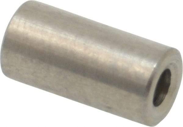 Electro Hardware - 0.116" ID x 1/4" OD, #4 Screw, Grade 18-8 & 303 Stainless Steel Female Unthreaded Circuit Board Spacer - Round Body, Uncoated, 1/2" OAL - Americas Industrial Supply