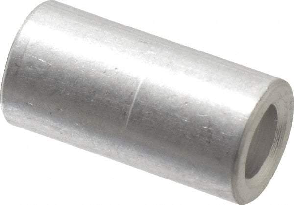 Electro Hardware - 0.141" ID x 1/4" OD, #6 Screw, Grade T-3 Aluminum Female Unthreaded Circuit Board Spacer - Round Body, Uncoated, 1/2" OAL - Americas Industrial Supply