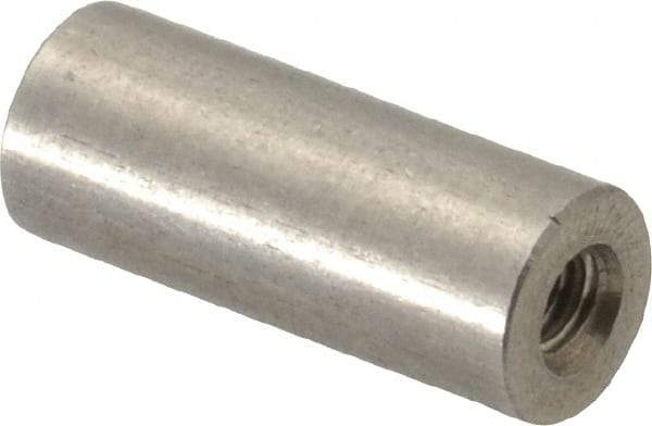 Electro Hardware - #4-40, 5/8" OAL, Stainless Steel Round Fully Threaded Female Circuit Board Standoffs - 1/2" Thread Depth, 5/8" Body Length, Bright Finish - Americas Industrial Supply