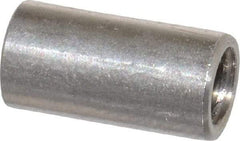 Electro Hardware - #10-32, 1/2" OAL, Stainless Steel Round Fully Threaded Female Circuit Board Standoffs - 1" Thread Depth, 1/2" Body Length, Bright Finish - Americas Industrial Supply