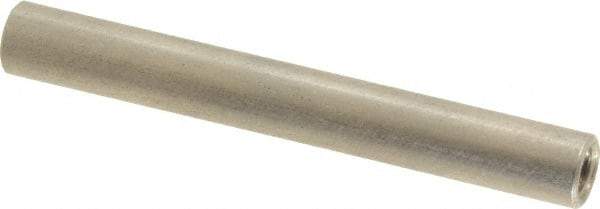 Electro Hardware - #10-32, 2" OAL, 1/4" Across Flats, Stainless Steel Round Fully Threaded Female Circuit Board Standoffs - 1" Thread Depth, 2" Body Length, Bright Finish - Americas Industrial Supply