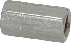 Electro Hardware - #8-32, 1/2" OAL, 1/4" Across Flats, Stainless Steel Hex Female Circuit Board Standoffs - 1/2" Body Length, Bright Finish - Americas Industrial Supply