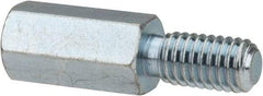 Electro Hardware - #10-32, 7/8" OAL, 1/4" Across Flats, Steel Hex Male/Female Circuit Board Standoffs - 1/2" Thread Depth, 1/2" Body Length, Zinc-Plated Clear Chromate Finish - Americas Industrial Supply