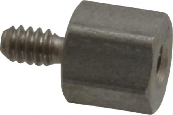 Electro Hardware - #4-40, 7/16" OAL, 1/4" Across Flats, Stainless Steel Hex Male/Female Circuit Board Standoffs - 1/4" Thread Depth, 1/4" Body Length, Bright Finish - Americas Industrial Supply