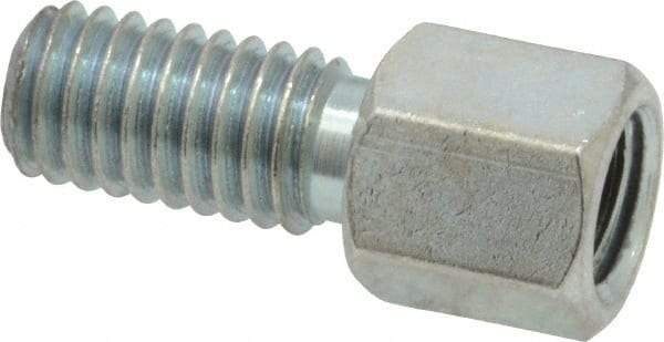 Electro Hardware - #10-32, 5/8" OAL, 1/4" Across Flats, Brass Hex Male/Female Circuit Board Standoffs - 1/2" Thread Depth, 1/4" Body Length, Zinc-Plated Clear Chromate Finish - Americas Industrial Supply