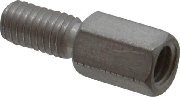 Electro Hardware - #10-32, 3/4" OAL, 1/4" Across Flats, Aluminum Hex Male/Female Circuit Board Standoffs - 1/2" Thread Depth, 3/8" Body Length, Bright Finish - Americas Industrial Supply