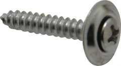 Value Collection - #8 Sems Oval Head Phillips Sheet Metal Screw - Steel, 1" OAL, Grade 2 - Americas Industrial Supply