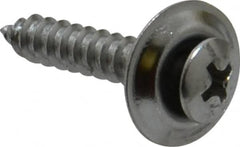 Value Collection - #10 Sems Oval Head Phillips Sheet Metal Screw - Steel, 1" OAL, Grade 2 - Americas Industrial Supply