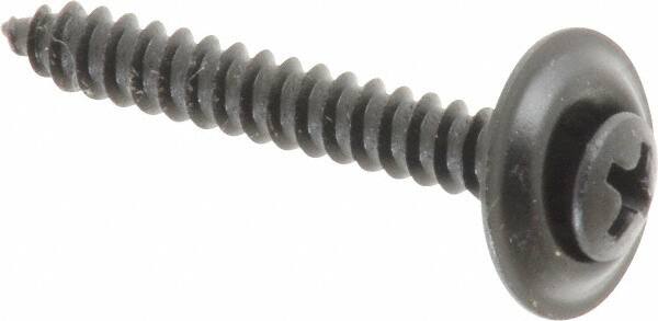 Value Collection - #8 Sems Oval Head Phillips Sheet Metal Screw - Steel, 1-1/4" OAL, Grade 2 - Americas Industrial Supply