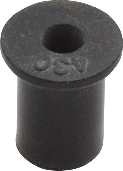 Au-Ve-Co Products - #6-32, 0.452" Diam x 0.062" Thick Flange, Rubber Insulated Rivet Nut - UNC Thread, Neoprene, 7/16" Long x 5/16" Body Diam, 1/2" OAL - Americas Industrial Supply