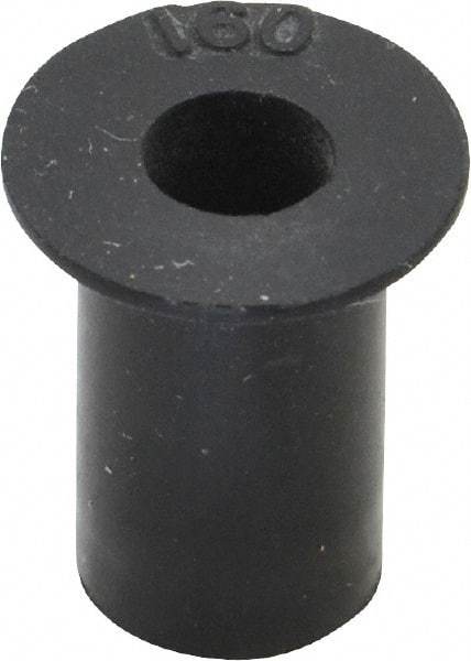 Au-Ve-Co Products - #10-32, 0.562" Diam x 0.04" Thick Flange, Rubber Insulated Rivet Nut - UNF Thread, Neoprene, 5/8" Long x 0.377" Body Diam, 0.665" OAL - Americas Industrial Supply