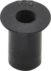 Au-Ve-Co Products - #10-32, 0.562" Diam x 0.04" Thick Flange, Rubber Insulated Rivet Nut - UNF Thread, Neoprene, 5/8" Long x 0.377" Body Diam, 0.665" OAL - Americas Industrial Supply