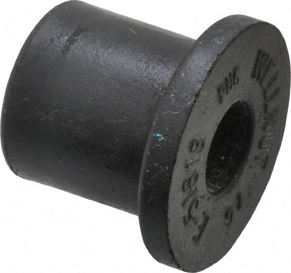 Au-Ve-Co Products - 5/16-18, 7/8" Diam x 1/8" Thick Flange, Rubber Insulated Rivet Nut - UNC Thread, Neoprene, 0.6" Long x 0.62" Body Diam, 0.725" OAL - Americas Industrial Supply