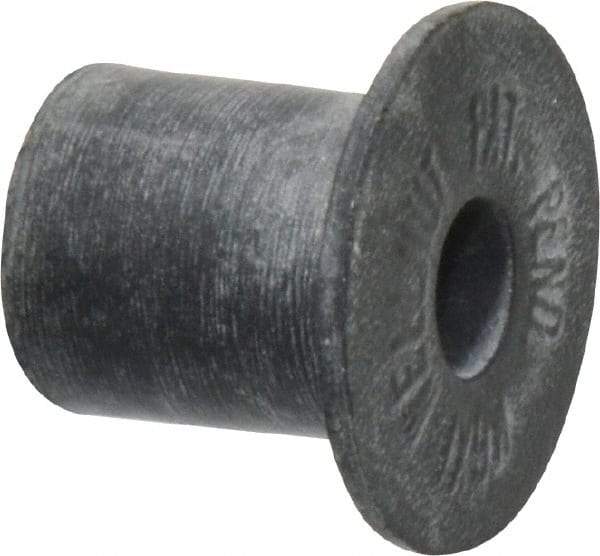 Au-Ve-Co Products - M6x1.00, 0.787" Diam x 0.051" Thick Flange, Rubber Insulated Rivet Nut - Metric Coarse Thread, Neoprene, 0.579" Long x 1/2" Body Diam, 0.63" OAL - Americas Industrial Supply