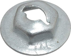 Value Collection - 5/32" Hole Diam, 9/16" OD, 3/8" Width Across Flats Washer Lock Nut - Zinc-Plated Spring Steel, For Use with Non Threaded Fasteners - Americas Industrial Supply