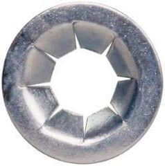 Value Collection - 7/16" OD, Spring Steel Push Nut - Zinc-Plated, 3/16" Shaft Diam - Americas Industrial Supply