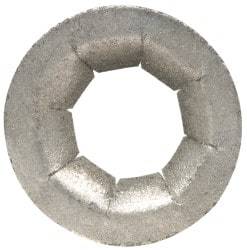 Au-Ve-Co Products - 17/32" OD, Spring Steel Push Nut - Zinc-Plated, 1/4" Shaft Diam - Americas Industrial Supply