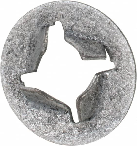 Au-Ve-Co Products - M5x0.80 Screw, 11mm OD, Spring Steel Push Nut - Zinc-Plated - Americas Industrial Supply