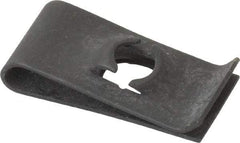 Au-Ve-Co Products - 1/4-20 Screw, 0.064 to 1/8" Thick, Spring Steel Standard U Nut - 9/16" Center Edge, Black Phosphate Finish - Americas Industrial Supply