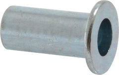 Value Collection - #10-24, 0.01 to 0.08" Grip, Steel Standard Rivet Nut - Drill Size Letter F, Flat Head - Americas Industrial Supply