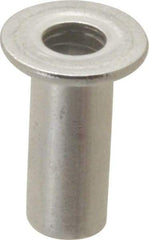 Value Collection - #6-32, 0.01 to 0.08" Grip, #12, Aluminum Standard Rivet Nut - Flat Head - Americas Industrial Supply