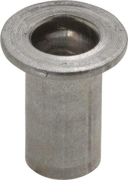 Value Collection - 5/16-18, 0.03 to 0.115" Grip, 27/64" Drill, Aluminum Standard Rivet Nut - Flat Head - Americas Industrial Supply