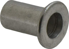 Value Collection - 3/8-16, 0.03 to 0.115" Grip, 1/2" Drill, Aluminum Standard Rivet Nut - Flat Head - Americas Industrial Supply