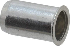 Value Collection - #10-24, 0.01 to 0.08" Grip, Aluminum Standard Rivet Nut - Drill Size Letter F, Expander Head - Americas Industrial Supply