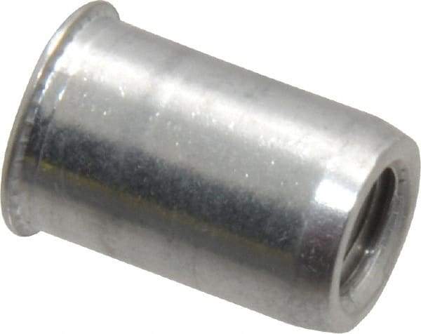 Value Collection - 1/4-20, 0.02 to 0.08" Grip, Aluminum Standard Rivet Nut - Drill Size Letter R, Expander Head - Americas Industrial Supply