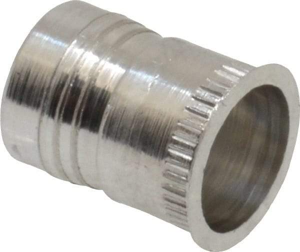 Marson - #10-24, 3/8" OAL, Thread-Sert Threaded Insert - 0.281" Hole Diam, 0.314" Head Diam, Aluminum - Americas Industrial Supply